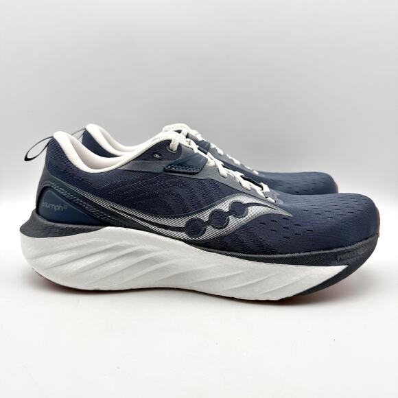 Saucony Mens Triumph 22 Running Sneakers US 10 M EU 44 Blue White Athletic NIB - Picture 3 of 12